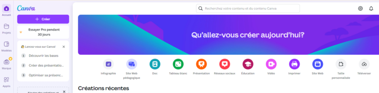 Créer des visuels avec Canva